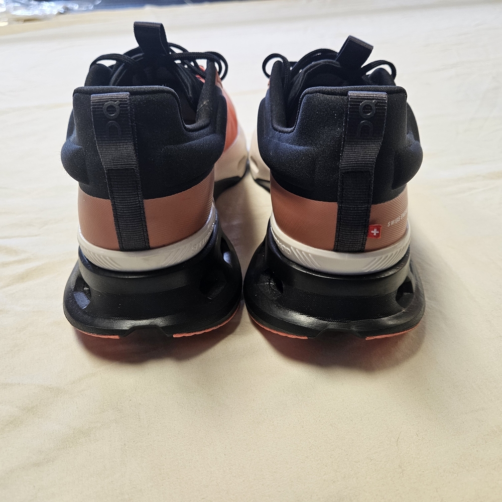 LIKE NEW- Mens, On CloudNova X, Coral and Black SZ. 12 - Picture 4 of 12